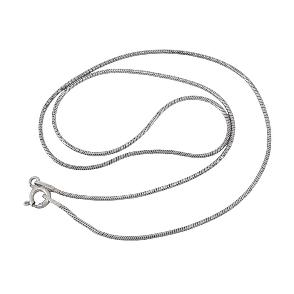 Vintage Italy Sterling Silver 925 Snake Chain Necklace 16"